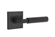 Emtek Select Dummy, Square Rosette, L-Square Stem, Hammered Handle US19