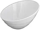 Salad Bowl Angled Veggies Serving Bowls Set Melamine Cascade 7" 8" 9" Inch White