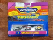 Galoob Vintage 1990 Micro Machines Motorized Snap Backs Sealed Ferrari F40