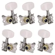 6Pcs 3R3L Guitar Tuning Pegs Open Machine Heads Acoustic Folk Guitar Tuning Peg Tuners Part whitesilver