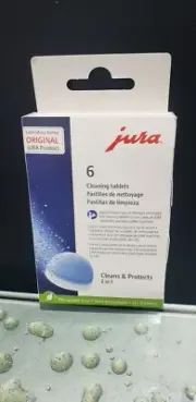 Jura Coffee Machine Cleaning Tablets Quantity 6 Phosphate Free 2 in 1 Germany