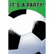 Soccer Fan Folded Party Invitations 8pk