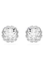 Swarovski Square Cut Birthstone Crystal Stud Earrings in Silver/April at Nordstrom One Size
