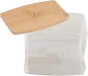 Clear Acrylic Cotton Swab Storage Box with Lid Versatile Makeup Pad Holder Durable Organizer for Cotton Pads Toothpicks Items Stylish Desktop