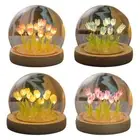 Bedside Lamp LED Night Lamp Artificial Tulip Flower Night Light Christmas Gifts