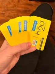 h2o Wireless Prepaid Sim Card Kit activated with no contract service UNLIMITED