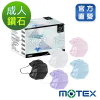 在飛比找Yahoo奇摩購物中心優惠-【Motex摩戴舒】 醫用口罩(未滅菌)-鑽石型成人口罩(5