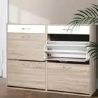 Shoe Cabinet Rack 2 Tier Storage Organiser Adjustable Shelves up to 36 Pairs