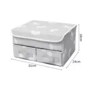 Underwear Socks Storage Box Double Drawer Foldable Separator Organiser Drawe F❤J