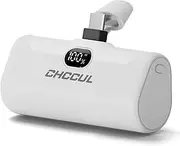CHCCUL Mini Portable Charger, 5000mAh USB C Fast Charging Power Bank, LCD Display Small Battery Pack Compatible with iPhone 16/15/ for for Samsung/Android etc