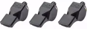 Fox 40 Classic Official 3-Chamber Pealess Whistle, Black (3-Pack)