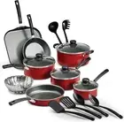 18-Piece Tramontina Primaware Nonstick Cookware Set, (Red)