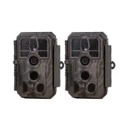 GardePro E5S Trail Camera 2 Pack, 64MP 1296p, Game Cameras with 100ft No Glow...