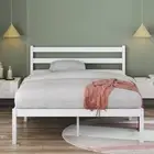 Zinus Bed Frame King Single White Base Platform Bamboo Wood Robin