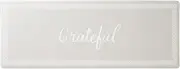 MARTHA STEWART Bloomfield Grateful Border Kitchen Mat, Comfort Standing Mat, Non-Slip Backing, Water Resistant, Grey, 18"x48"