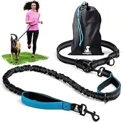 SparklyPets Hands-Free Dog Leash for Medium and Large Dogs – Professional Harness with Reflective Stitches for Training, Walking, Jogging and Running Your Pet