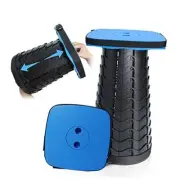 Square Portable Folding Stool, 2024 Upgrade Full Color Collapsible Stools Blue