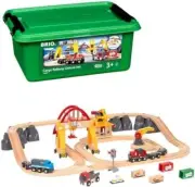 BRIO WORLD 33097 Cargo Rail Deluxe Set [54 Pieces] 33097 Toy Train