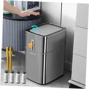 Motion Sensor Bathroom Trash Cans | 4 XL Induction Bin - Square Gray Lid