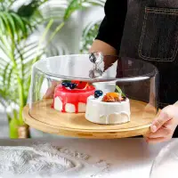 在飛比找樂天市場購物網優惠-蛋糕罩 玻璃蓋 保鮮蓋 高透明壓克力展示塑料防塵蛋糕蓋水果點