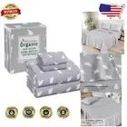 Extra Soft Full Size Flannel Bed Sheet Set - 100% Organic Cotton, Cute Baby Bear