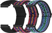 [Yunshare] Quick Release Watch Strap 22mm 20mm 19mm 18mm, Elastic Nylon Watch Bands Women Men for Samsung Galaxy Watch/Garmin/Fossil/Amazfit/Huawei Replacement Watch Band, 3pcs