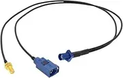 Fakra C Male to 1xFakra C Female and 1X SMA Female Socket Y-Shaped Splitter Cable Navigation and Antenna Extension Cable(1CM to 1CF 1SMA F,7M)