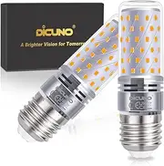 DiCUNO E27 LED Bulb 10W, E27 ES Edison Screw Light Bulbs, Warm White 2700K, 130W Incandescent Equivalent, 1400LM Non-Dimmable, Corn Light for Home Lighting, 230V, Pack of 2