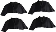 PLAFOPE 4Pcs Hair Cutting Cape Professional Hairdressing Clothes for Salon Use Shawl for Hair Dye and Perm Easy to Clean and Wear Black Color