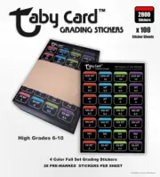 2800 pc. Taby Card™ Grading Sticker Set! (High Grades) 28 Stickers x100 Sheets