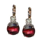 Mariana Earrings Stunning Fuchsia & Clear Austrian Crystals My Treasures Coll.