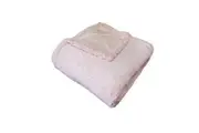 IDC Homewares Sofie Sherpa Fleece Throw Rug Pink