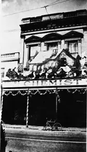 A chemist 's shop decorated Ballarat Victoria 1938 OLD PHOTO