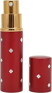CAPASTEC Pack of 2 Perfume Atomisers Refillable 10 ml Aluminium Mini Spray Bottle Pocket Atomiser with Window for Handbag, Travel, Holidays, Air Travel, Red