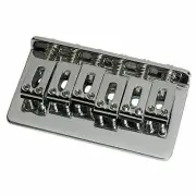 SB-015-C Hardtail Through-Body Guitar Bridge/Modern Saddles Chrome w/ Screws