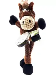 GoDog Horse Large Squeaky Plush Dog Toy With Chew Guard Technology