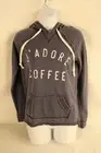 Small Sweatshirt Hooded NEW Blue J'ADORE COFFEE by Grayson/Threads