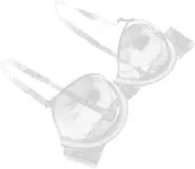 GALPADA Disposable Bra Clear Adjustable Strap Invisible Bra Backless Brassiere Women Underwire Transparent Bra Clear Underwear Invisible Bras Lingerie Clear Push up Bra Travel Get Together