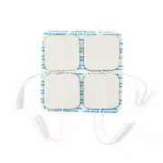 BodyMed 2" Square White Foam Carbon Electrodes Package of 40