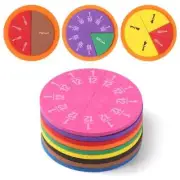 51Pcs Fractions Math Teaching Tool EVA Round Shape Instrument Kids Montessori