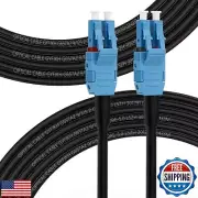 FLYPROFiber- 30M/98ft OS2 LC LC Outdoor Fiber Optic Cable, Outdoor Armored Du