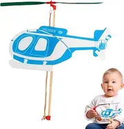 Toddler Helicopter Toy - Rubber Band Launched Helicopter Toy - Technology Small Production Flying Game for Ages 4-12 Boys Girls Hobbyists