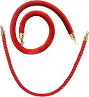2pcs Red Stanchions Rope with Hooks Crowd Control Barrier Rope for Events Hotels and Parties for Efficient Queue Management