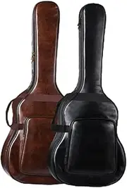 Double Shoulder Inch Acoustic Folk Guitar Bag Guitar Case for Stringed Instruments w Side Straps Music Storage