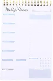 TOGEVAL Portable Weekly Planner Notepad Hour Schedule Organizer Grocery List Memo Notepad Design Family Friends