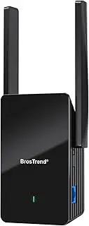 BrosTrend AX1500 WiFi 6 Extender, Dual Band WiFi Extender with Gigabit Ethernet Port, Wi-Fi Booster Coverage Up to 185㎡ & 40 Devices, Wireless Range Repeater Easy Setup, Works with Any Wi-Fi Routers