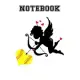 Notebook: Valentines Day Softball Player Journal Cupid Composition Lined Book