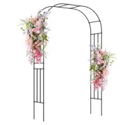 CostwayGarden Arch Trellis Grape Vine Flower Support Rack for Lawn Patio
