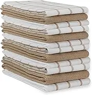 Kitchen Towels Set - Pack of 12 Cotton Dish Towels for Drying Dishes, 18”x 28”, Kitchen Hand Towels, Absorbent Tea Towels, Premium Dish Towels for Kitchen, Quick Drying Kitchen Towel Set - Beige