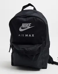 在飛比找Yahoo!奇摩拍賣優惠-Nike 耐吉HERITAGE AIR MAX背包，黑色+銀